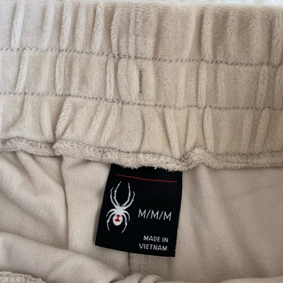 Spyder Women's Cozy Soft Velvet Fleece Jogger, 2 side pockets, Cream, Size M - Picture 3 of 5